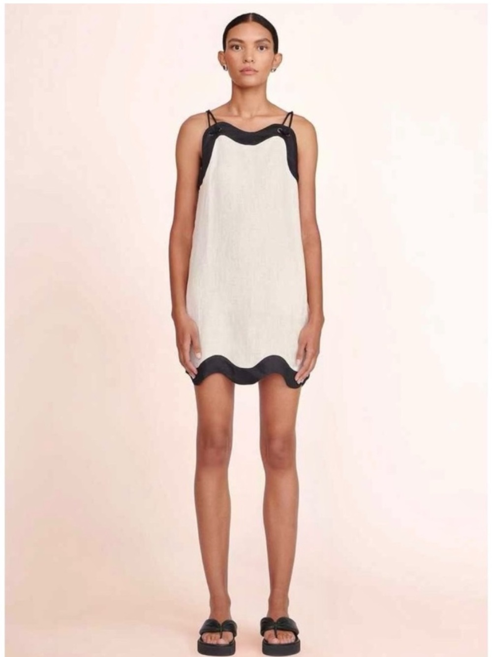 NWT Staud Renata Dress natural black size medium